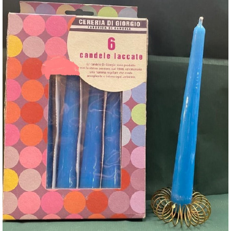 Candela Conica CELESTE (cf. 6 pz)
