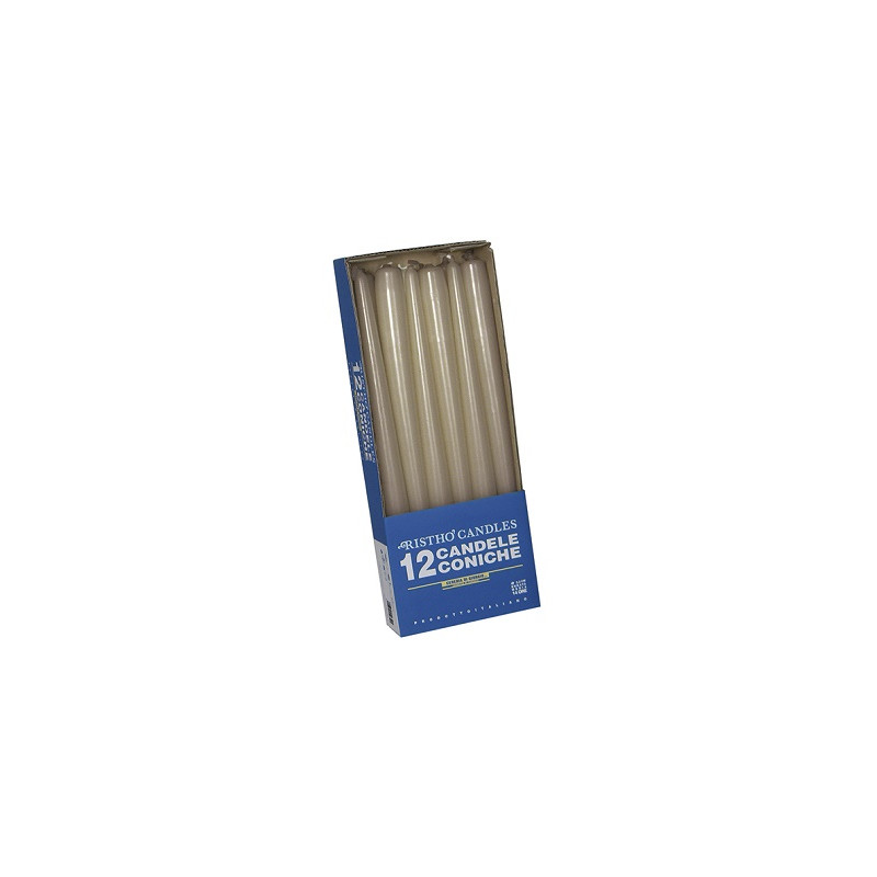 Candela Conica GRIGIO TORTORA 25 cm (cf. 10 pz)