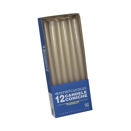 Candela Conica GRIGIO TORTORA 25 cm (cf. 10 pz)