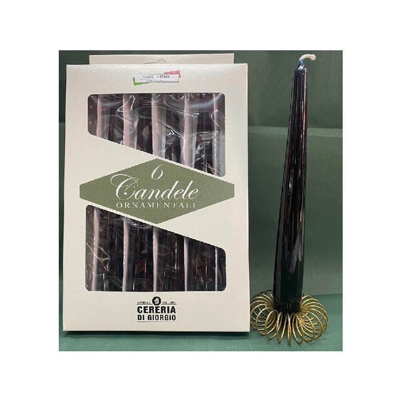 Candela Conica NERA (cf. 6 pz)