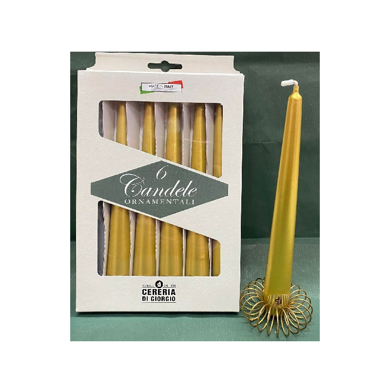 Candela Conica ORO (cf. 6 pz)