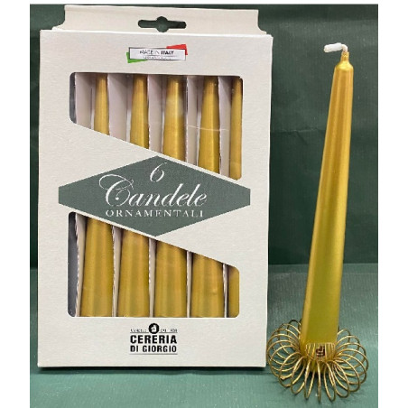 Candela Conica ORO (cf. 6 pz)