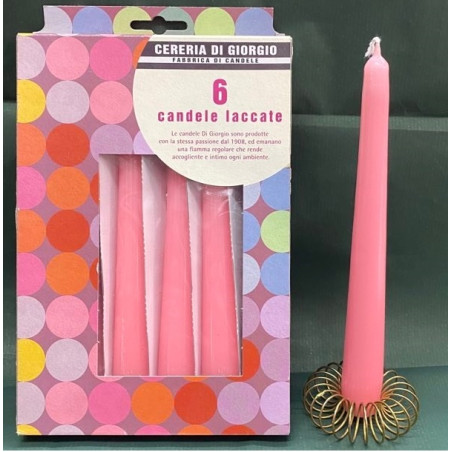 Candela Conica ROSA (cf. 6 pz)