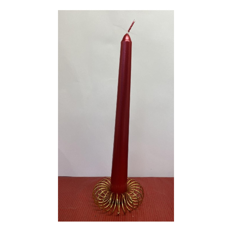 Candela Conica Rossa 20 cm