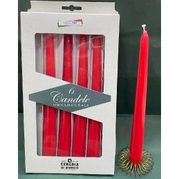 Candela Conica ROSSA 30 cm (cf. 6 pz)