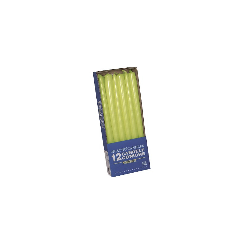 Candela Conica VERDE LIME' 25 cm (cf. 10 pz)