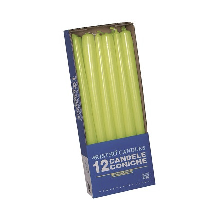 Candela Conica VERDE LIME' 25 cm (cf. 10 pz)