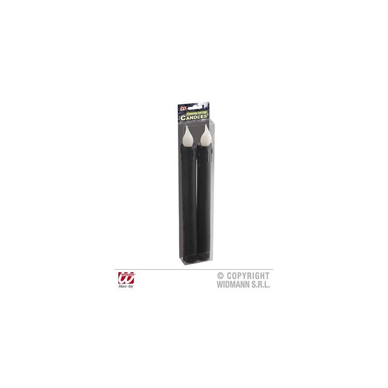 Candela luminosa Nera a batteria (cf. 2 pz)
