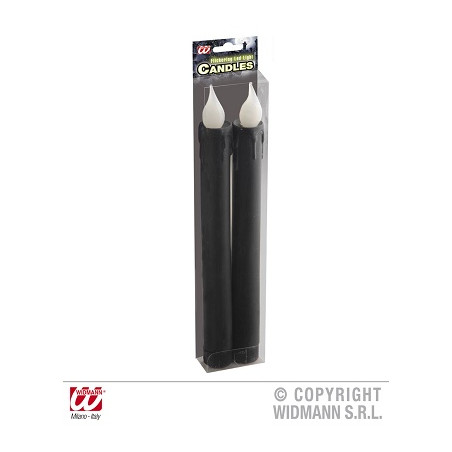 Candela luminosa Nera a batteria (cf. 2 pz)