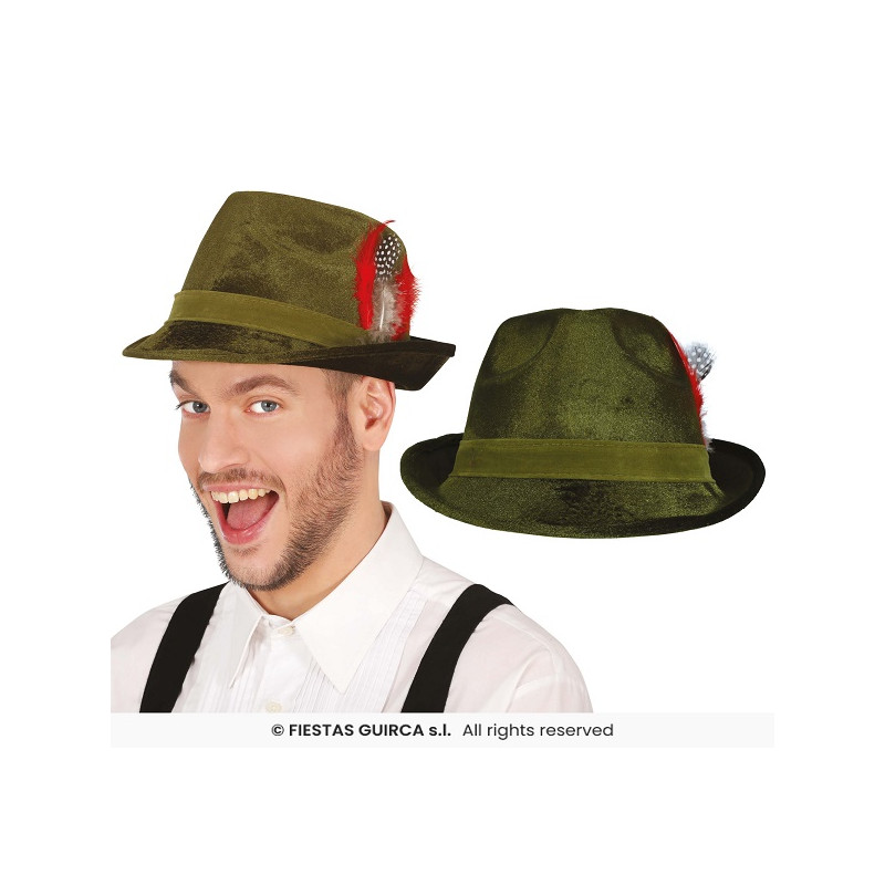 Borsalino Bavarese Oktoberfest Verde in velluto