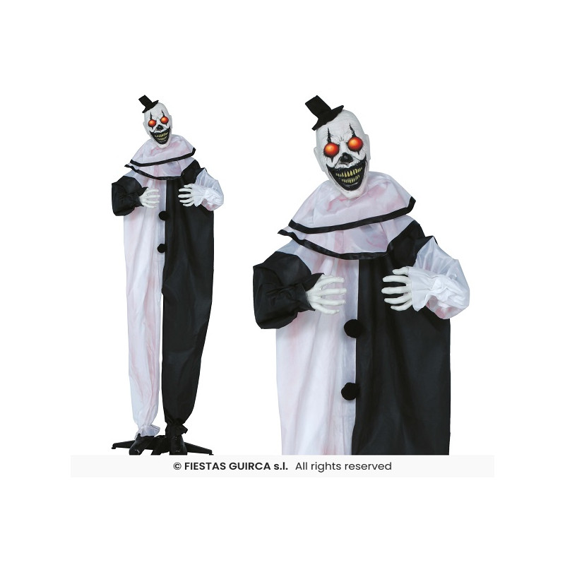 Clown Terrifier IT su base con luce, suono e movimento 205 cm