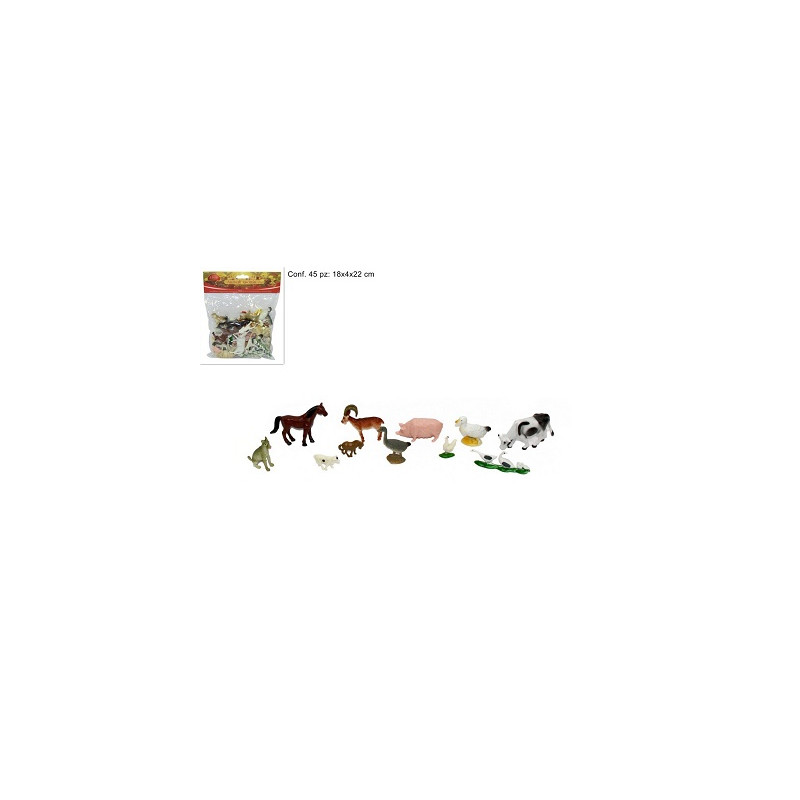 Animali da cortile ass (cf. 40 pz)