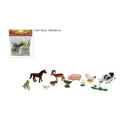 Animali da cortile ass (cf. 40 pz)
