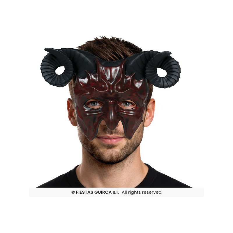 Maschera Diavolo Mezzo Viso in plastica
