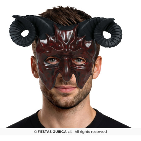 Maschera Diavolo Mezzo Viso in plastica