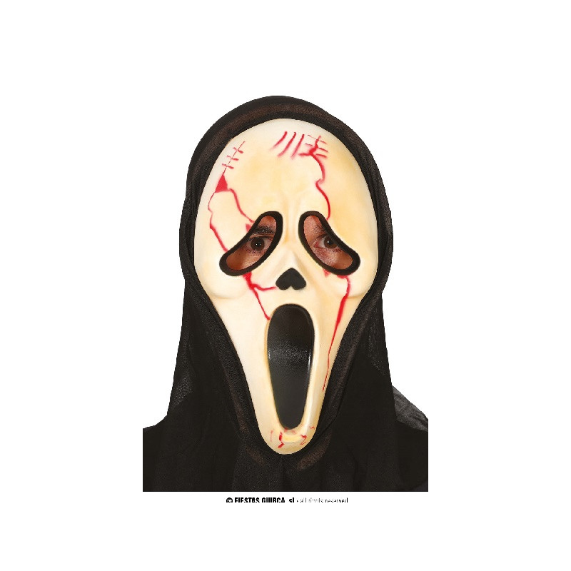 Maschera Fantasma Scream Insanguinato con cappuccio