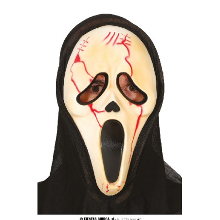 Maschera Fantasma Scream Insanguinato con cappuccio
