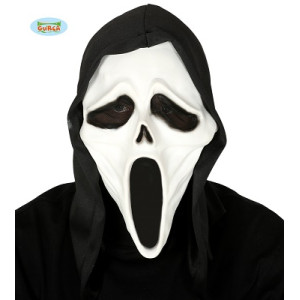Maschera Scream con cappuccio in lattice