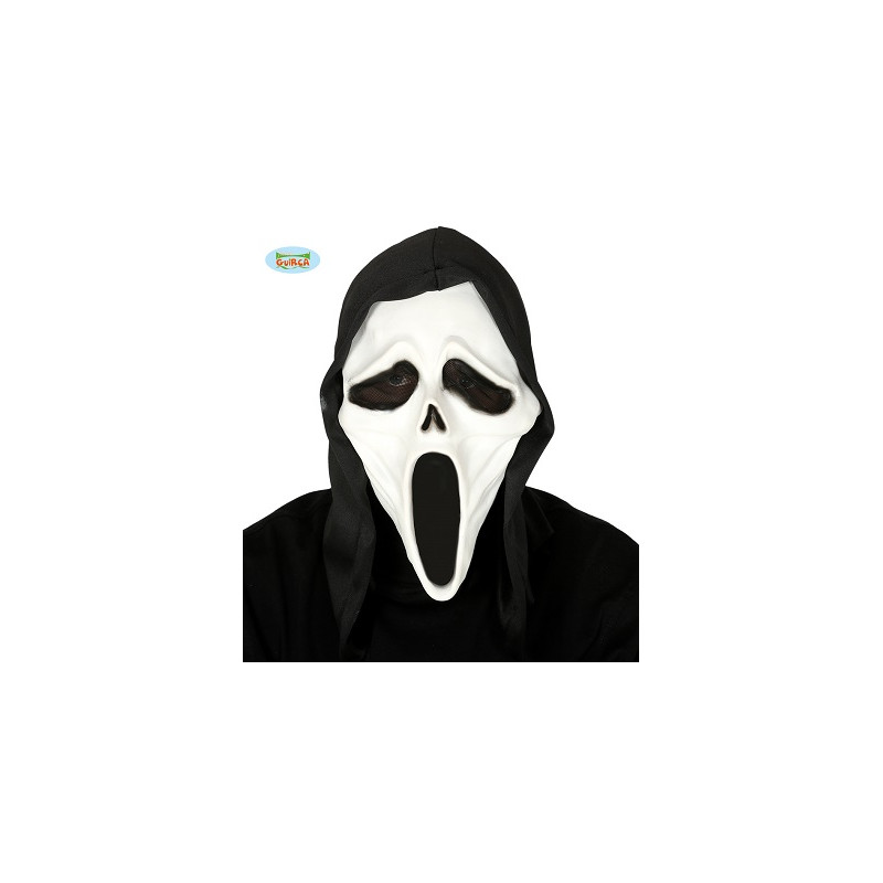 Maschera Scream con cappuccio in lattice