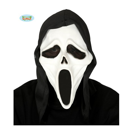 Maschera Scream con cappuccio in lattice