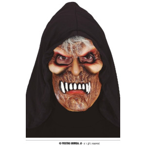 Maschera Vampiro in gomma con cappuccio