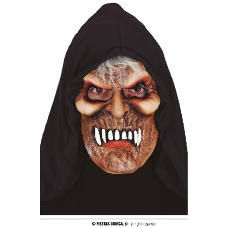 Maschera Vampiro in gomma con cappuccio