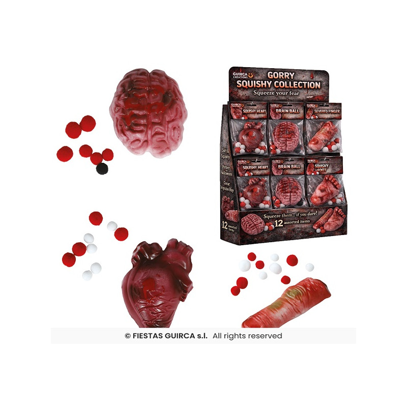 Organi Umani schiacciabili mod ass 10 cm (cervello, cuore, dita, piede)