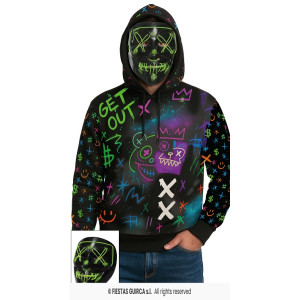 Set GRAFFITI (Felpa e maschera) Tg L 52/54