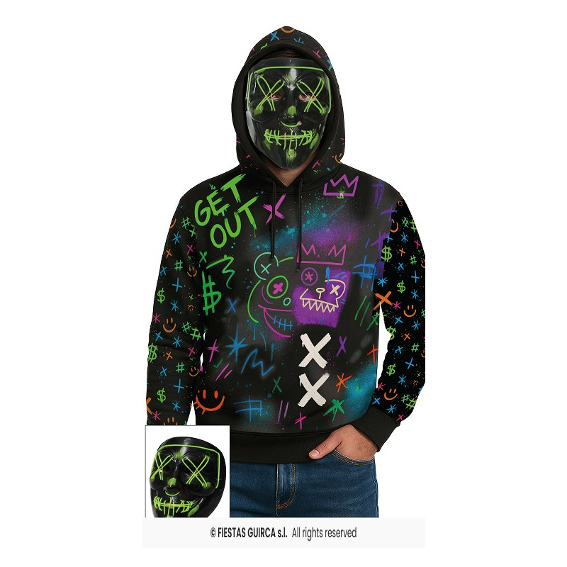 Set GRAFFITI (Felpa e maschera) Tg L 52/54