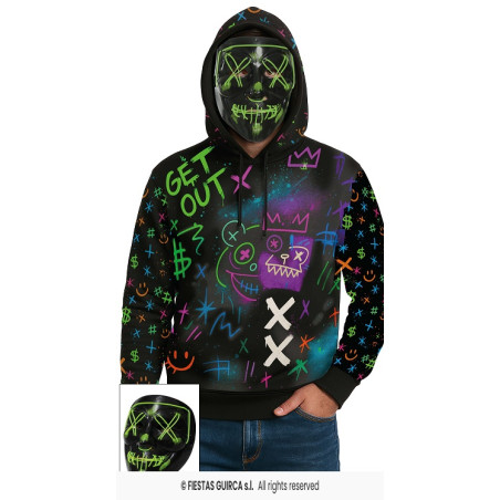 Set GRAFFITI (Felpa e maschera) Tg L 52/54