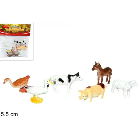 Animali da cortile ass (cf. 6 pz)