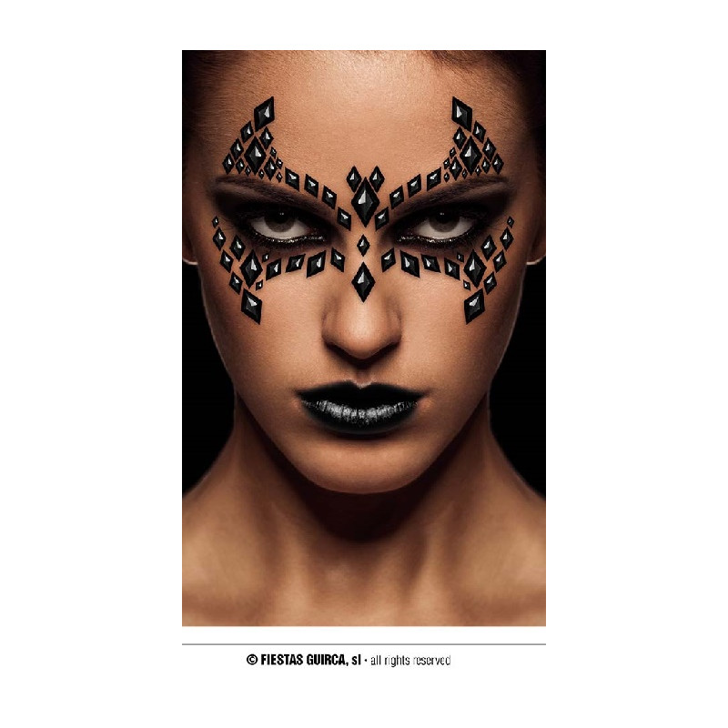 Adesivi Trucco Gemme Viso Pipistrello 13x15 cm