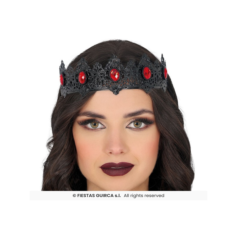 Corona Regina Nera in metallo