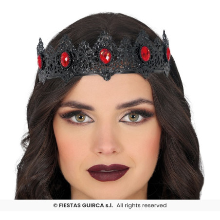 Corona Regina Nera in metallo