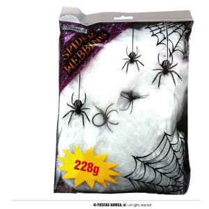 Ragnatela Bianca 228 gr con ragni