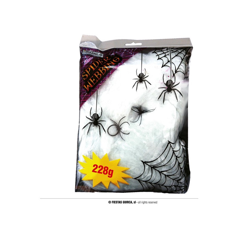 Ragnatela Bianca 228 gr con ragni