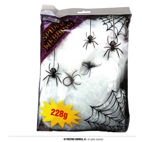 Ragnatela Bianca 228 gr con ragni