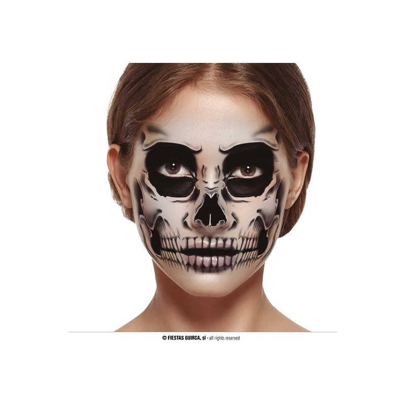 Tatuaggi Viso Scheletro 30x14 cm