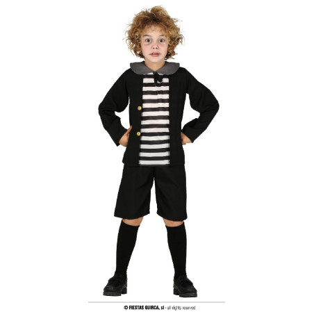 Costume ADDAMS PUGSLEY Fratello Mercoledi - Tg 3/4 anni