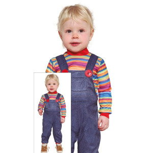Costume BAMBOLA ASSASSINA CHUCKY - Tg 2/3 anni