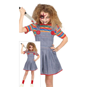 Costume BAMBOLA ASSASSINA CHUCKY - Tg 5/6 anni