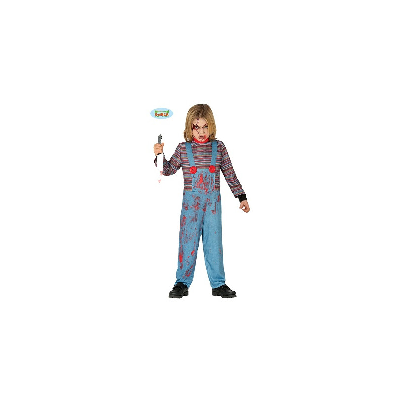 Costume BAMBOLA ASSASSINA CHUCKY - Tg 5/6 anni