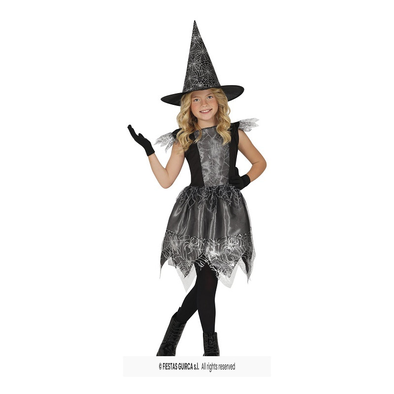 Costume STREGA Ragnatela - Tg 3/4 anni