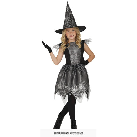 Costume STREGA Ragnatela - Tg 3/4 anni