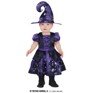 Costume STREGA Viola - Tg 18/24 mesi