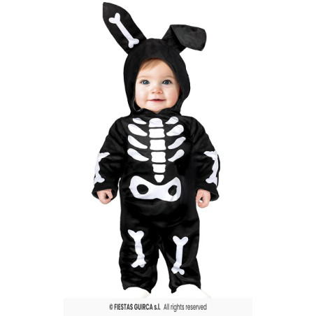 Costume SCHELETRO Coniglio - Tg 12/18 mesi