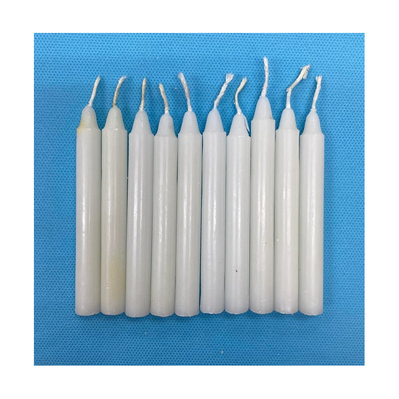 Candela Stearica Bianca 10 cm (cf. 10 pz)