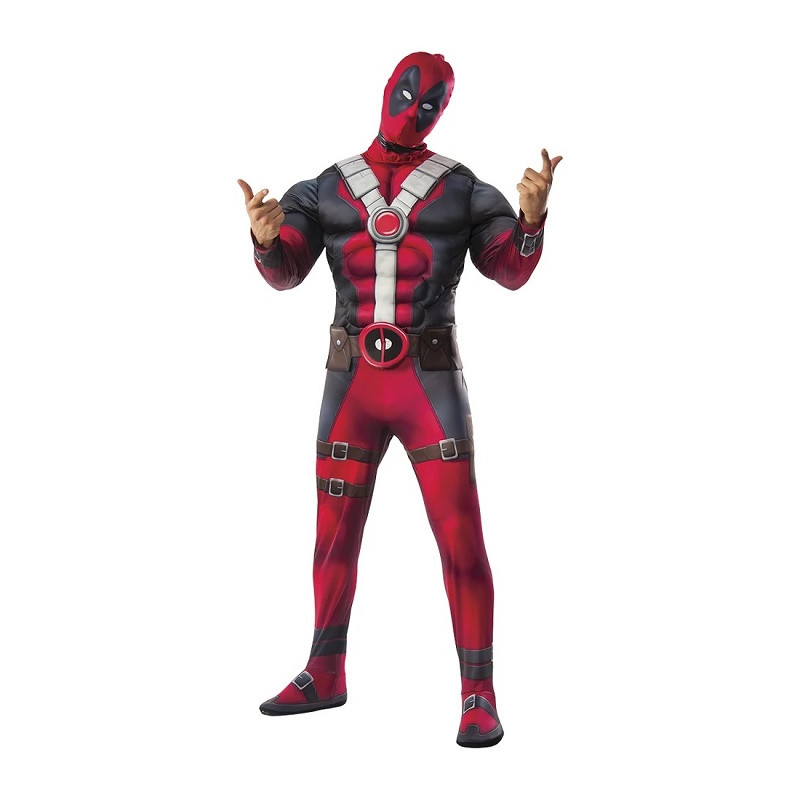 Costume DEADPOOL con muscoli - Tg XS 46/48