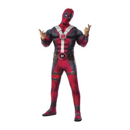 Costume DEADPOOL con muscoli - Tg XS 46/48