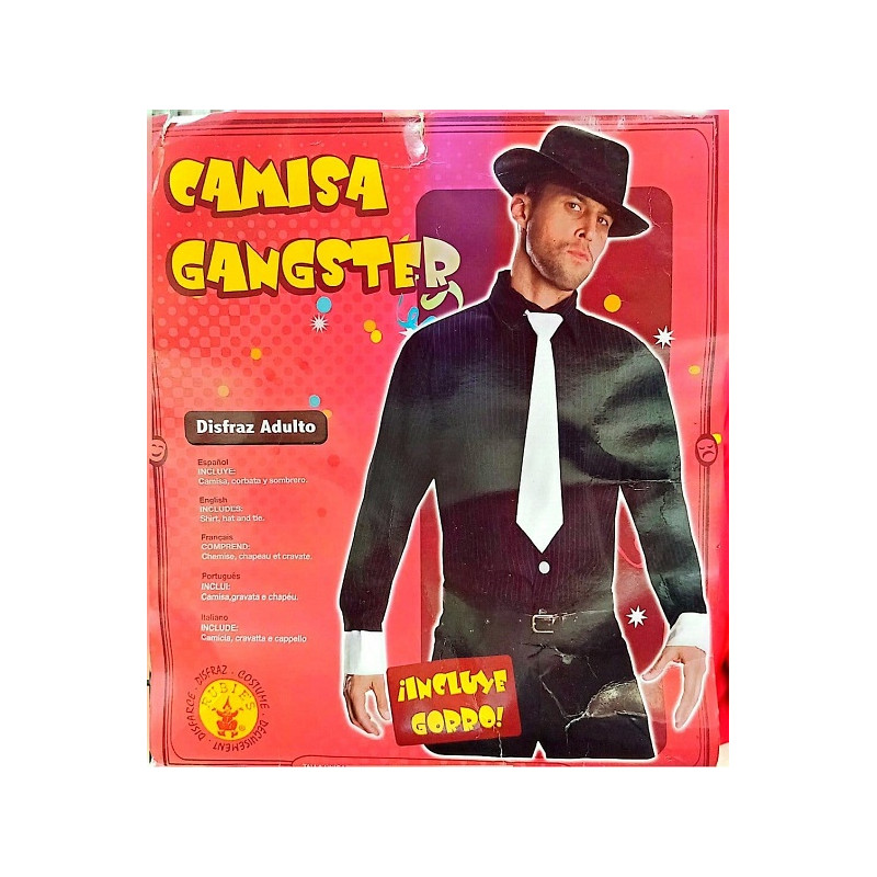 Set Gangster Anni '20 - 3 pz (Camicia, cappello,cravatta) - Tg M 50/52